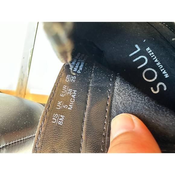 $110 SOUL Naturalizer Women's Micah Ankle Boot, Black Smooth, 8 - Picture 4 of 6